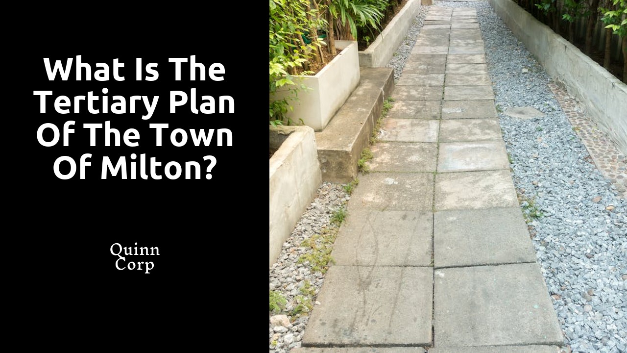 What is the tertiary plan of the town of Milton?